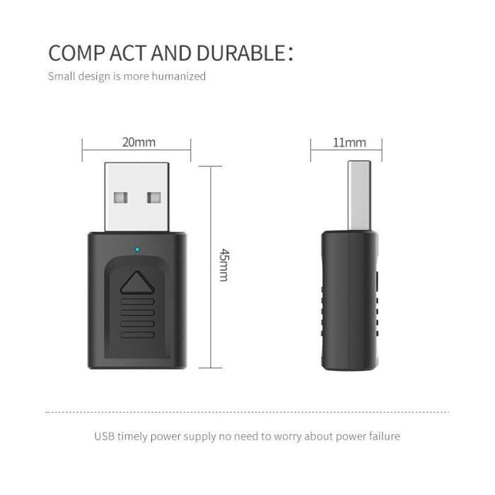 Clés Bluetooth 5.1 USB Bluetooth Adaptateur Dongle pour PC Mini Clé  Bluetooth Récepteur Émetteur Compatible avec Windows Vista A59 - Cdiscount  Informatique