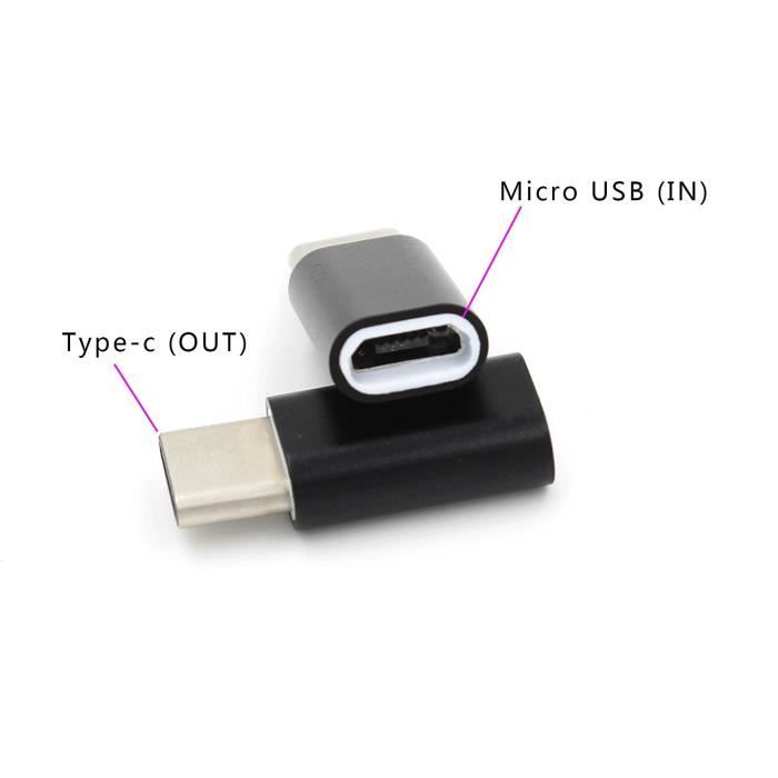 CABLING® Adaptateur USB-C vers Micro USB - Connecteur USB C mâle vers Micro  B femelle pour MacBook, ChromeBook Pix… - Cdiscount Informatique