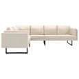 Canapé d'angle moderne-canapé de relaxation scandinave- Canapé de Salon Sofa Confortable-  Crème Tissu★5098-3
