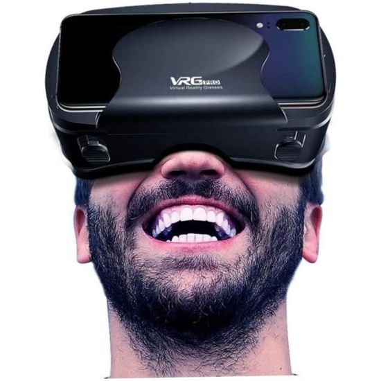 VR Casque Lunettes 3D Plein écran Visual Angle Virtual Reality VRG Pro pour 5-7inch Smartphone Films Jeux Accessoires mobile 