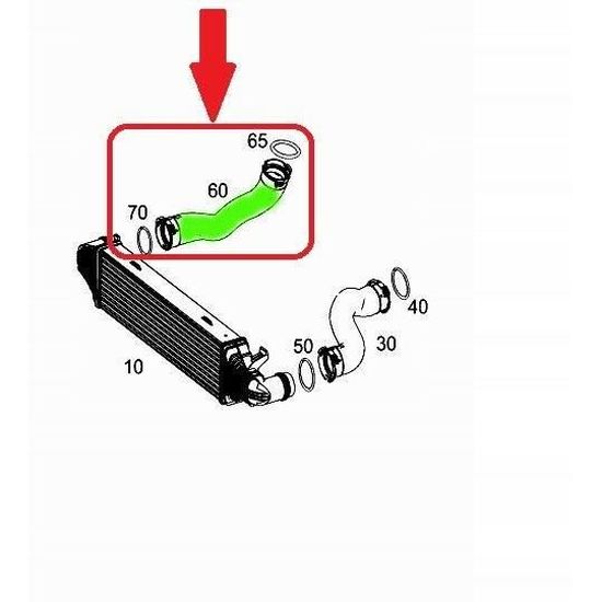 Tuyau Durite Intercooler Pour Mercedes Classe C W204 C 320 CDI – Référence 2045282082