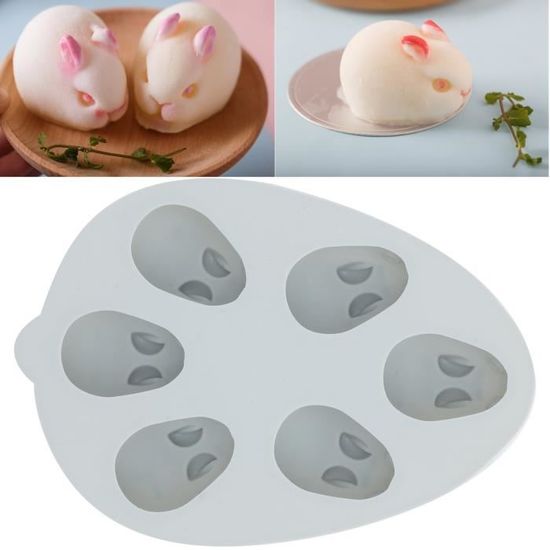 Zjchao Moule En Silicone Pour Gateau De Lapin 3d Lapin Forme Silicone Moule Gateau De Cuisson Pan Creux Creme Glacee Chocolat Cdiscount Maison