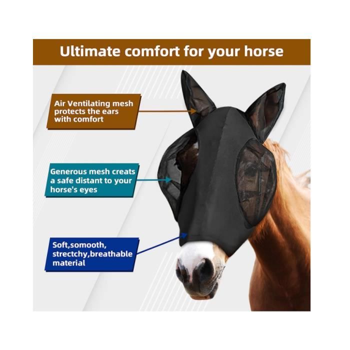 Masque Anti-Mouches Protection Anti-UV, Masque Anti-Mouches pour