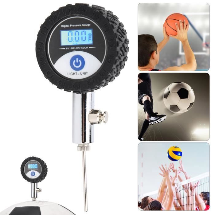 Manomètre de ballon de football, manomètre précis de régulateur de  pression, affichage numérique d'accessoires d'inflation pour - Cdiscount  Auto