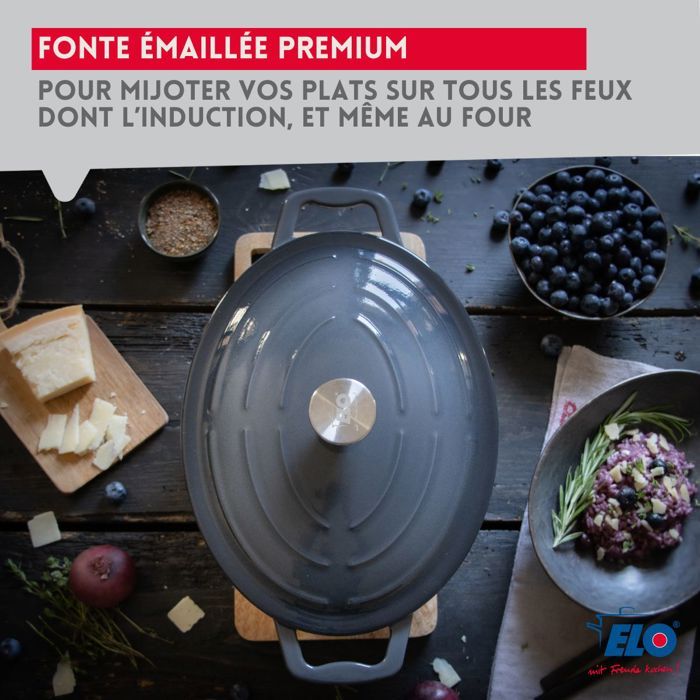 Plat de cuisson en fonte émaillée rectangulaire 4,9 L - Volcanique - Le