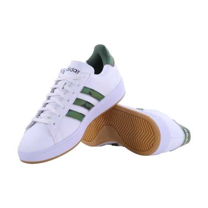 Chaussures ADIDAS Grand Court 20 Blanc Homme Synthetique Lacets