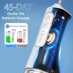 Hydropulseur Dentaire FlossJet Professionnel 300ml - NEUF, Rechargeable USB, 4 Modes, étanche IPX7 - Parfait Pour L'hygiène Bucco-dentaire