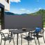Paravent extérieur escamotable 400 x 160 cm gris A