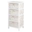 Leshp Tables De Chevet Avec 4 Tiroirs Paniers En Osier Table De