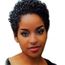 Femmes Court Bouclés Avant Noir Coiffure Perruques De Cheveux Synthétiques Pour Les Femmes Noires H110