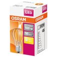 OSRAM Ampoule LED standard claire filament 10W100 E27 - Blanc chaud-0