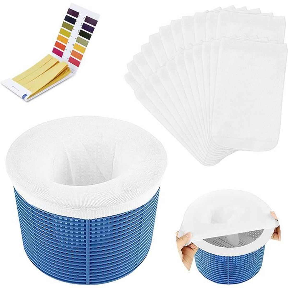 22pcs Chaussettes de Skimmer pour Piscine, Chaussette Filtre Piscine Filtre Skimmer Piscine