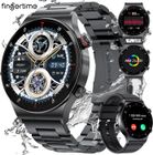 FINGERTIME Montre Connectée Femme Homme, 1,43" HD Smartwatch avec Appel Bluetooth 5.3 IP67 Sports Fitness Tracker Montre Intelligente, Noir