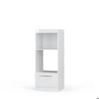 Vicco armoire micro-ondes Fame-Line, Blanc Haute brillance, 60 cm ouvert