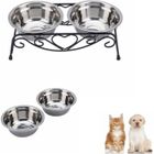 IAMS CHIEN Double Gamelle Pour Chien Animal Chat Chiot Bol Ecuelle Acier Inoxydable Avec Pieds