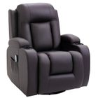 HOMCOM - fauteuil de massage électrique - simili cuir - 85x94x104cm - Marron café