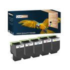 QUALITONER - x5 Toners - 71B20K0 (x2) +71B20C0 + 71B20M0 + 7 (Noir x2 + Cyan + Magenta + Yellow) - Compatible pour Lexmark CS317