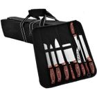 Couteaux de Cuisine - ROYAL SWISS - Set 9 Pièces - Inox - Aiguiseur Inclus - Fourchette à Viande