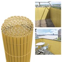 Canisse en PVC pour jardin, balcon ou terrasse - LOSPITCH - Double face occultant - Bambou - 160 x 400