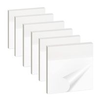 300 pcs Notes Autocollantes Transparentes, Set de Notes Adhésives Réutilisables, Étanche, Bloc-notes Post pour la Maison,75 x 75 mm