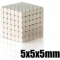Cube 5mm N35 Permanent NdFeB Super Fort Puissant Magnétique aimants Carré Buck CubeSpecification