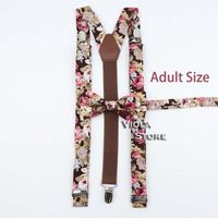 Vêtements,3 tailles fleurs coton bretelles nœud papillon ensembles hommes femmes enfants bretelles - Type No.13 Adult Size L