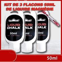 ®cBOX kit de 3 flacons 50ml liquide magnésie de premier prix pour l'Escalade, la Gymnastique, la Musculation et plus