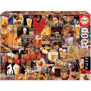 PUZZLE Puzzle - EDUCA - 1000 pièces - Collage bière vinta