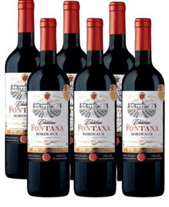 VIN ROUGE Château Fontana 2021 Bordeaux AOC Vin rouge 6x75CL