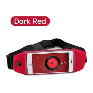 SAC DE SPORT Rouge foncé-Sac de ceinture étanche pour hommes et femmes, avec écran tactile de 6.8 pouces, sac de sport, co
