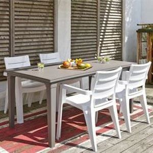 Chaises Jardin Blanches Allibert Table Et Rja4lq35