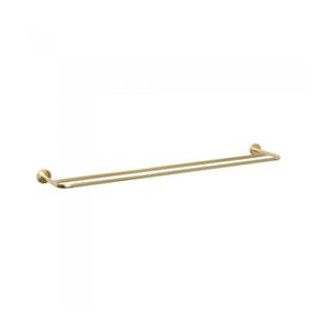 Porte-serviette mural /à double rail en acier inoxydable pour salle de bain ou cuisine 40 cm