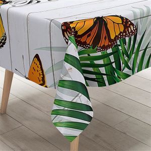 Nappe de Table de Pique-Nique Lavable et Décorative Papillons Springtime Multicolore 145 cm x 210 cm ABAKUHAUS Lettre O Nappe Extérieure 