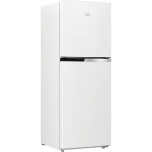 RÉFRIGÉRATEUR CLASSIQUE BEKO RDNT231I30WN - Réfrigérateur double porte pose libre 210L (142+68L) - Froid ventilé - L54x H145cm - Blanc