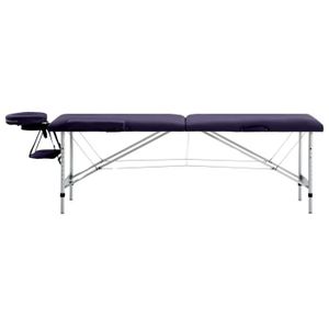 TABLE DE MASSAGE - TABLE DE SOIN BLL Table de massage pliable 2 zones Aluminium Violet 7592068090046