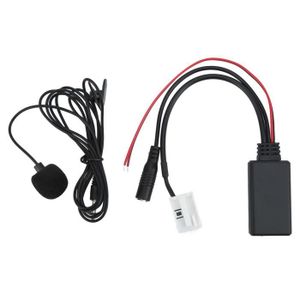 Qiilu Adaptateur Audio Bluetooth de Voiture, entrée auxiliaire Adaptateur  de Module Bluetooth sans Fil Universel AUX Audio 2 câble RCA connecteur  d'autoradio : : High-Tech