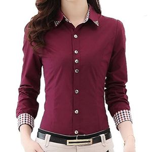 Femme Chemise A Manches Longues Casual Affaires Commerciales