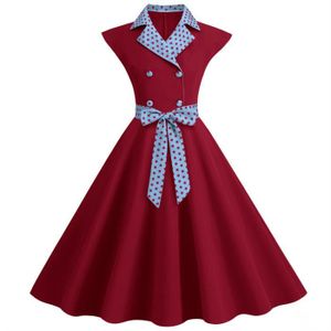 Robe femme guinguette annee 50 Cdiscount