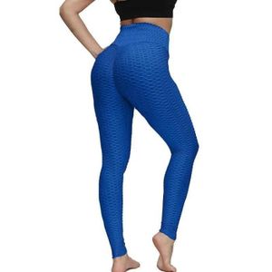PANTALON DE SPORT Pantalon de sport,Leggings anti-cellulite sans couture pour femmes,collants de fitness,pantalons de yoga push-up- Royal Blue