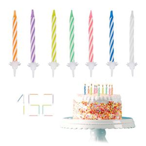BOUGIE ANNIVERSAIRE Relaxdays Bougies d’anniversaire lot de 152 bougies colorées gâteaux enfants fête avec support 6 cm - 4052025240707