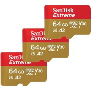 CARTE MÉMOIRE Lot de 3 Carte Mémoire microSDXC SanDisk Extreme 6