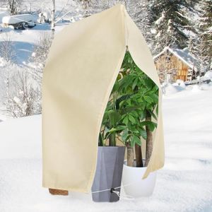 Grande housse d'hivernage zippée, 70 g/m², protection froid, plantes,  Nature, achat, pas cher