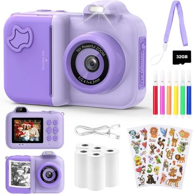 Appareil photo numérique instantané pour enfants, appareil photo à impression instantanée, appareil photo numérique 48 MP pour tout-petits, vidéo HD Appareil photo numérique instantané pour enfants, appareil photo à impression instantanée, appareil photo numérique 48 MP pour tout-petits, vidéo HD