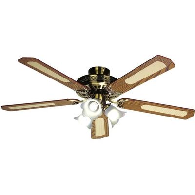 Ventilateur De Plafond Westinghouse 105 Cm – Érable & Acier, Avec éclairage GU10 Et Tirettes (72118)
