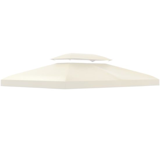 Toit De Remplacement Pour Gazebo 3x4,5 M - Housse Polyester Oxford 800D, Blanc - 9