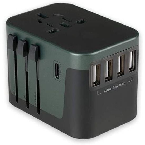 Adaptateur De Voyage US Vers Europe - Compact, Sécurisé - Pour Prises Américaines En Europe