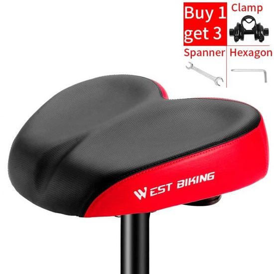 Frotox Selle De Vélo Confortable Sans Nez - Siège VTT Et Route Élargi Avec Coussin Silicone