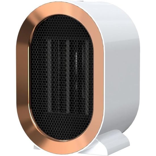 Chauffage Électrique PTC 500W, Réglage 120 Haut et Bas + 160 Réglage Gauche/droite, 3 Modes de Chauffage, Bouton Tactile, Bureau de Salle de Bain