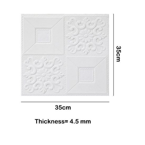 006-1 piece -Autocollants muraux en mousse 3D, panneaux de papier peint auto adhésif, décor de maison, salon, chambre à coucher, déc