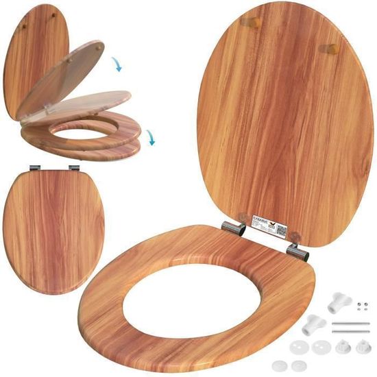 Si ge de toilette MDF Plage forme 0 avec double syst me d